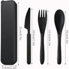 3 Pieces Wheat Straw Cutlery Utensil Set