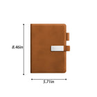PU Leather Mirror Flip 240-Page Notebook