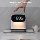 Bedside Lamp with Clock with 10W Wireless Charging