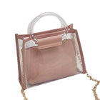 Clear Crossbody Bag with Removable Tote Bag