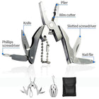Mini Stainless Steel Foldable Multitool Pliers W/ Keychain