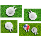 1.26" Golf Hat Clip, Silver Blank Magnetic Plate System