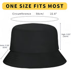 Polyester Bucket Hat for Women Men Sun Beach Fishing Cap