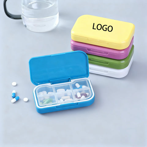 Double-Sealed Moistureproof 6-Compartment Pill Box