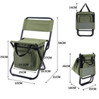 Outdoor Folding Chair with Ice Pack Pouch and Carrying Handle