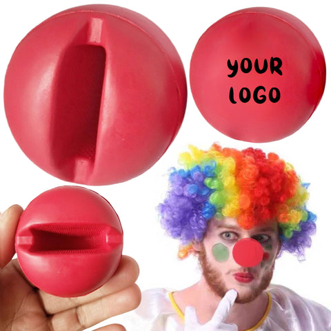 2" Red Circus Clown Nose Stress Reliever
