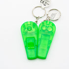 Portable Mini Plastic Whistle Keychain LED Light
