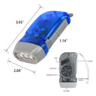3 LED Hand Crank Emergency Flashlight