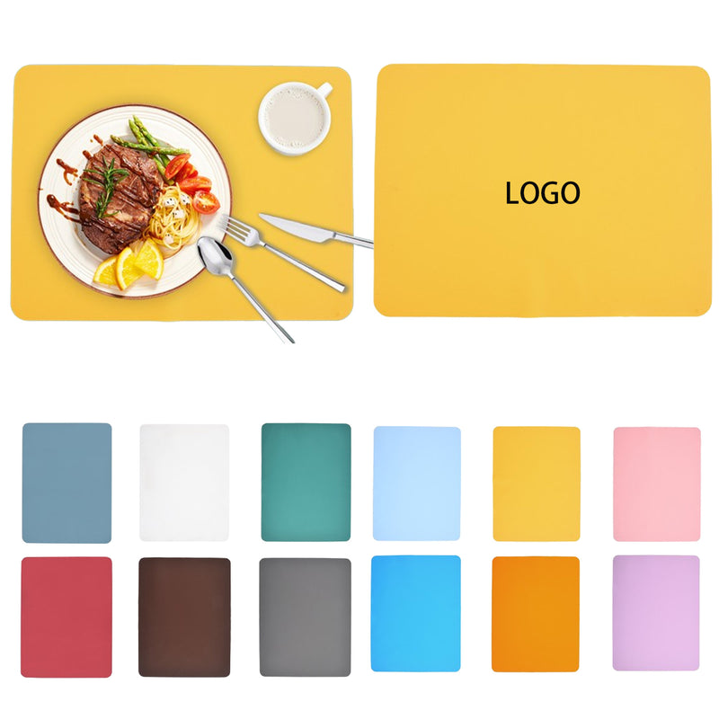 Pure Color Food-Grade Non-Slip Silicone Placemat For Kids