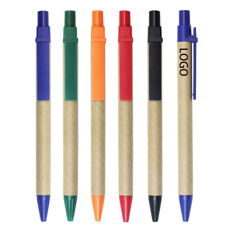Eco-friendly Recycled Kraft Paper Retractable Pen