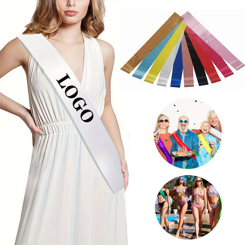 Customized Satin Sash For Birthday/Wedding/Pageant