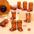 Mini Cowboy Boot Shot Glasses 1 Oz Plastic set of 2