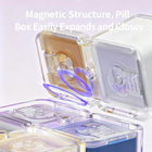 Magnetic Cube-Shaped Pill Box With Handle