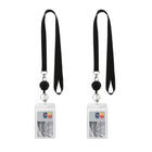 Clear Vertical Id Badge Holder With Lanyards