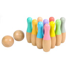 12-Piece Wooden Toddler Bowling Toy Set