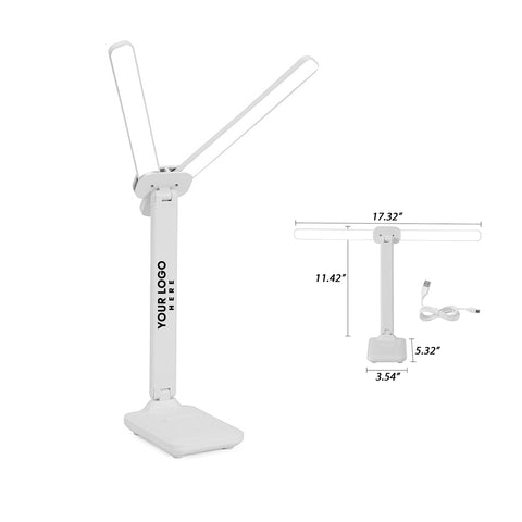 Rechargeable 3 Level LED Desk Lamp - White