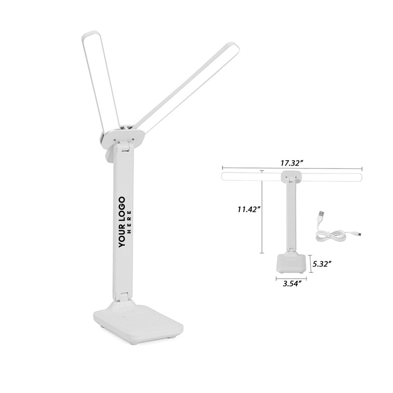 Rechargeable 3 Level LED Desk Lamp - White