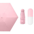 Mini 5 Foldable Rain Umbrella With Cute Capsule Case