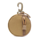 Portable Small Tactical Round Wallet Coin Purse W/ Carabiner