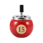 Billiards Shaped Ashtrays Windproof Metal Ashtray W/ Lids