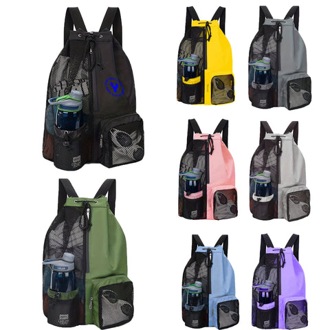 Mesh Drawstring Swimming Bag