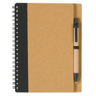 Kraft Cover Spiral Notebook With Pen
