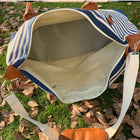 Large Capacity Striped Canvas Bag
