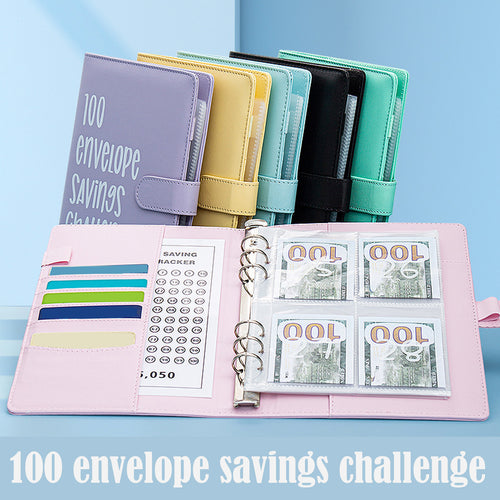 100 Envelope Challenge Savings A5 Loose-Leaf Notebook