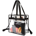 Clear PVC Stadium Tote Bag with Zipper