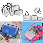 3 Pieces Clear PVC Makeup Bag