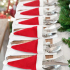 Santa Hat Silverware Holder