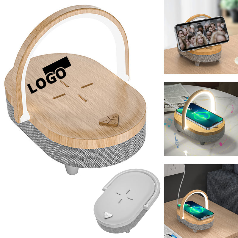 Wireless Speaker with 15W Wireless Charger and Touch Light