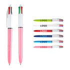 Plastic Click Pen With Multicolor Barrels
