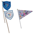 Custom Full Color Single Reverse Polyester Hand Flag