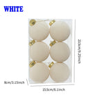 Flocked Christmas Ball Ornaments