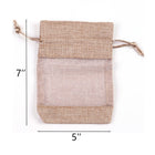 Transparent Window Hemp Rope Bundle Drawstring Bag