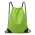 Drawstring Backpack with Front Zipper Pocket