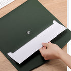 Custom A4 Leather Document Folder with Button Closure