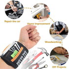 5-Row Magnetic Tool Wristband 15 Strong Magnets & 2 Pockets