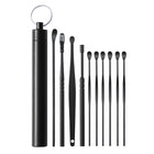 10Pcs Portable Stainless Steel Ear Scoop Set W/ Storage Box