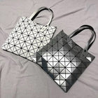 Matte Rhombus Folded Geometric Grid Single Shoulder Handbag