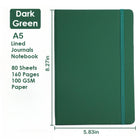A5 Leather Notebook With Elastic Closure Band