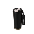 18 Oz Stainless Steel Coffee Mug With Straw