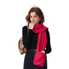 Cozy Fleece Wrap Shawl With Large Front Pockets