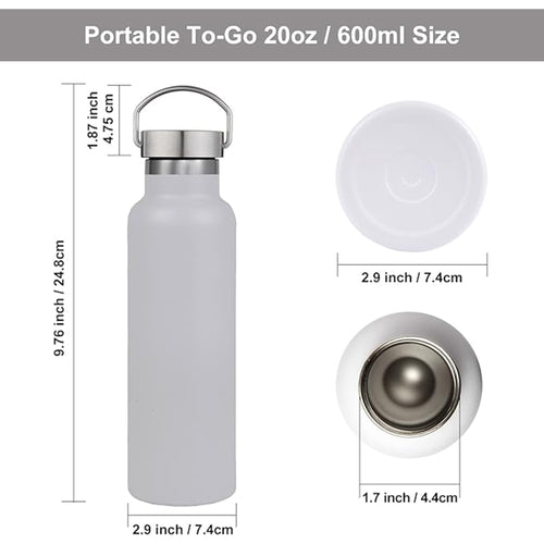 20Oz Stainless Steel Double Wall Sports Water Bottle