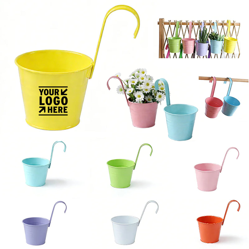 Metal Hanging Flower Pot With Hook