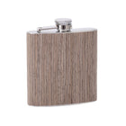6 Oz Wood Grain Stainless Steel Flask