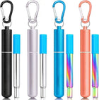 Portable Stainless Steel Telescopic Straw Set