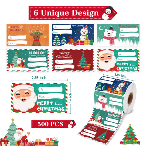 250pcs Christmas Gift Tags (2.95 x 1.6 Inch)