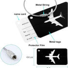 Aluminum Luggage Tag With Aircraft Hollow Pattern
